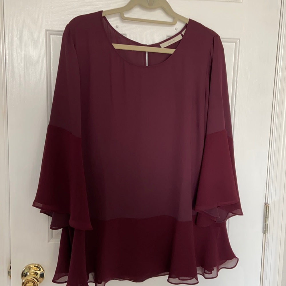 Wine colored blouse